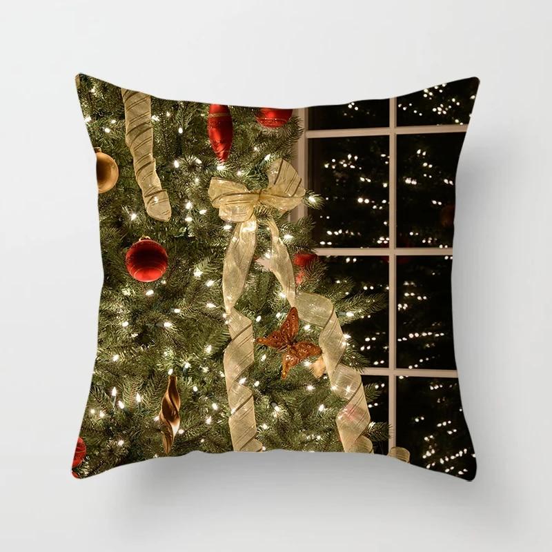 Christmas Tree Pillow Case Home Decoration Christmas Holiday Party Decoration Pillow Case Living Room Sofa Cushion Cover