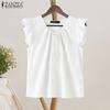 ZANZEA Women Casual Round Neck Summer Sleeveless Tank Tops