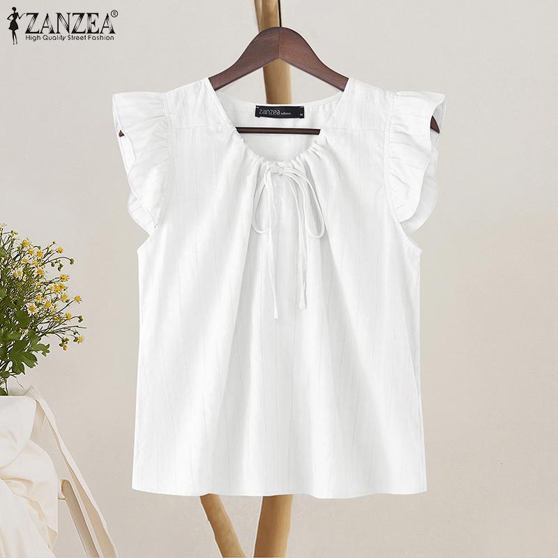 ZANZEA Women Casual Round Neck Summer Sleeveless Tank Tops