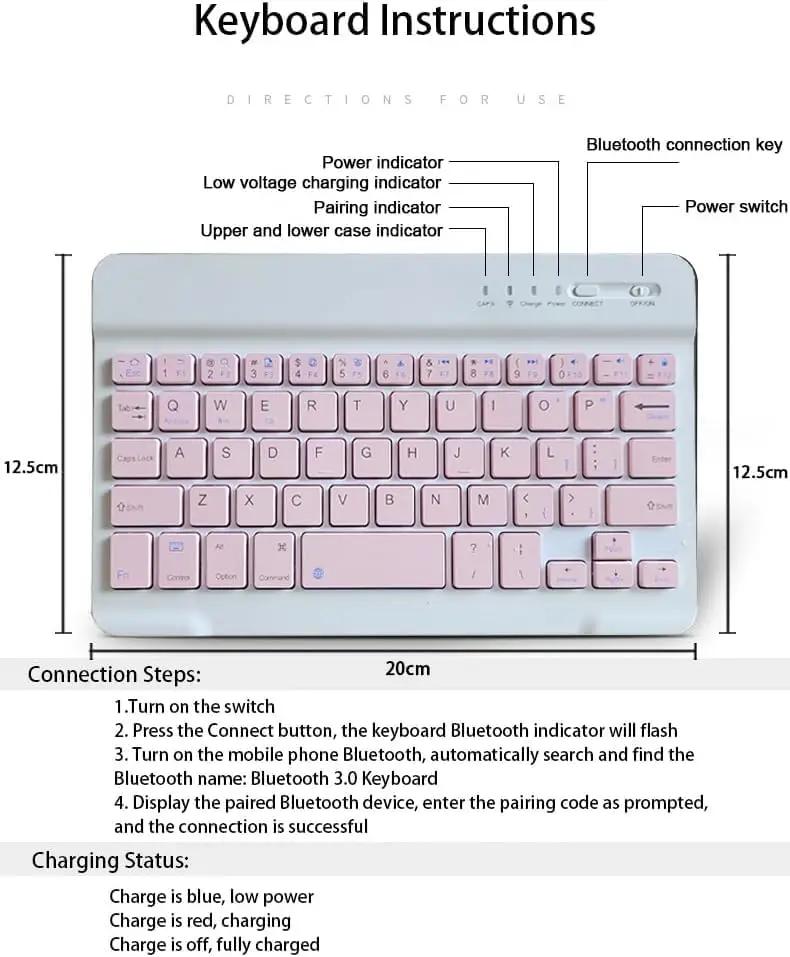 Tastaturhülle für iPad mini 7. 6. Generation für iPad mini 7 A17 Pro Mini 6 8,3 Zoll Magnetische Tastatur Stifthalter