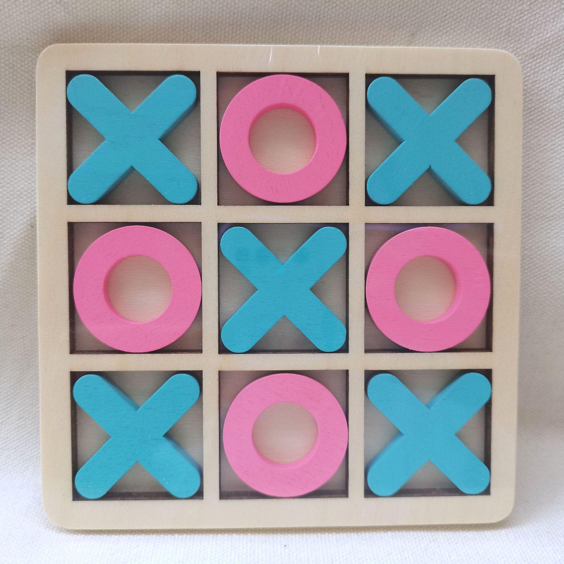 

Wooden XO Tic-Tac-Toe Puzzle: Children s Early Education & Thinking Exercise Game for Kindergarten