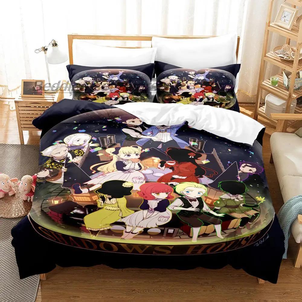 

Fashion Anime SHADOWS HOUSE Bedding Set Single Twin Full Queen King Size Bed Set Adult Kid Bedroom Duvet cover Set Home Textiles EU Twin 135x200cm