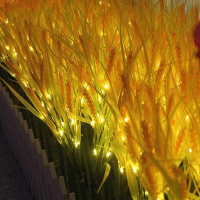 7 Heads Design Solar Powered Light Ground Plug Solar Powered Wheat Ear Light Rice Lamp Style Decorative Lighting LED Solar Lamp