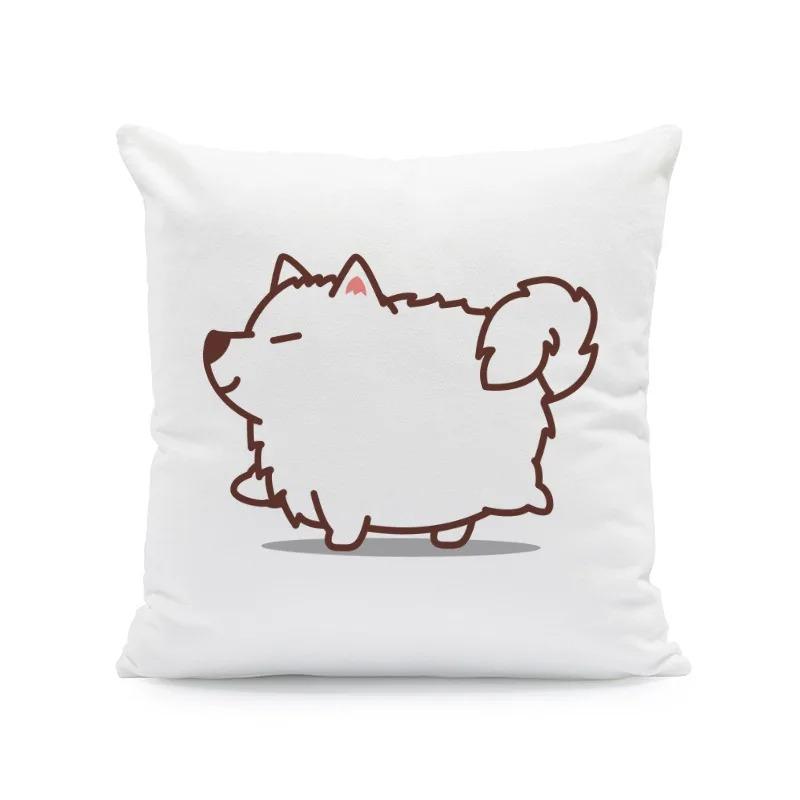 

Веселая наволочка с рисунком корги для автомобиля, украшения для офиса, гостиной, дивана, дома, наволочка 40x40cm