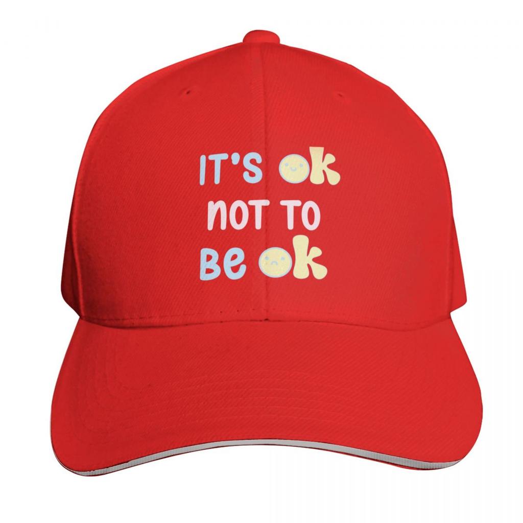 Its Ok Not To Be Ok Baseball Cap Moisture Wicking Quick Dry Curved Brim Classic Fit Low Profile Unstructured