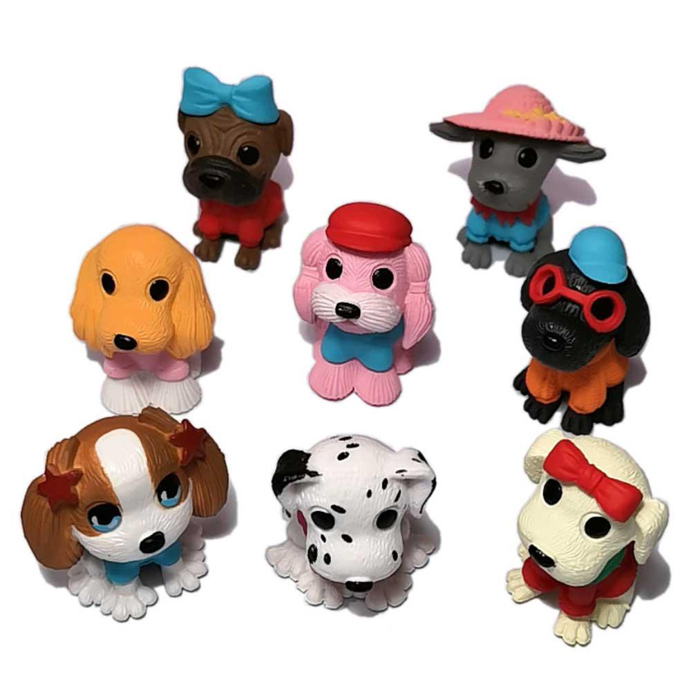 3D Dog Miniatures Doll House Toys Kids Fairy Garden Gifts DIY Accessory Assorted Kawaii Dogs Figurines Home Office Decoration