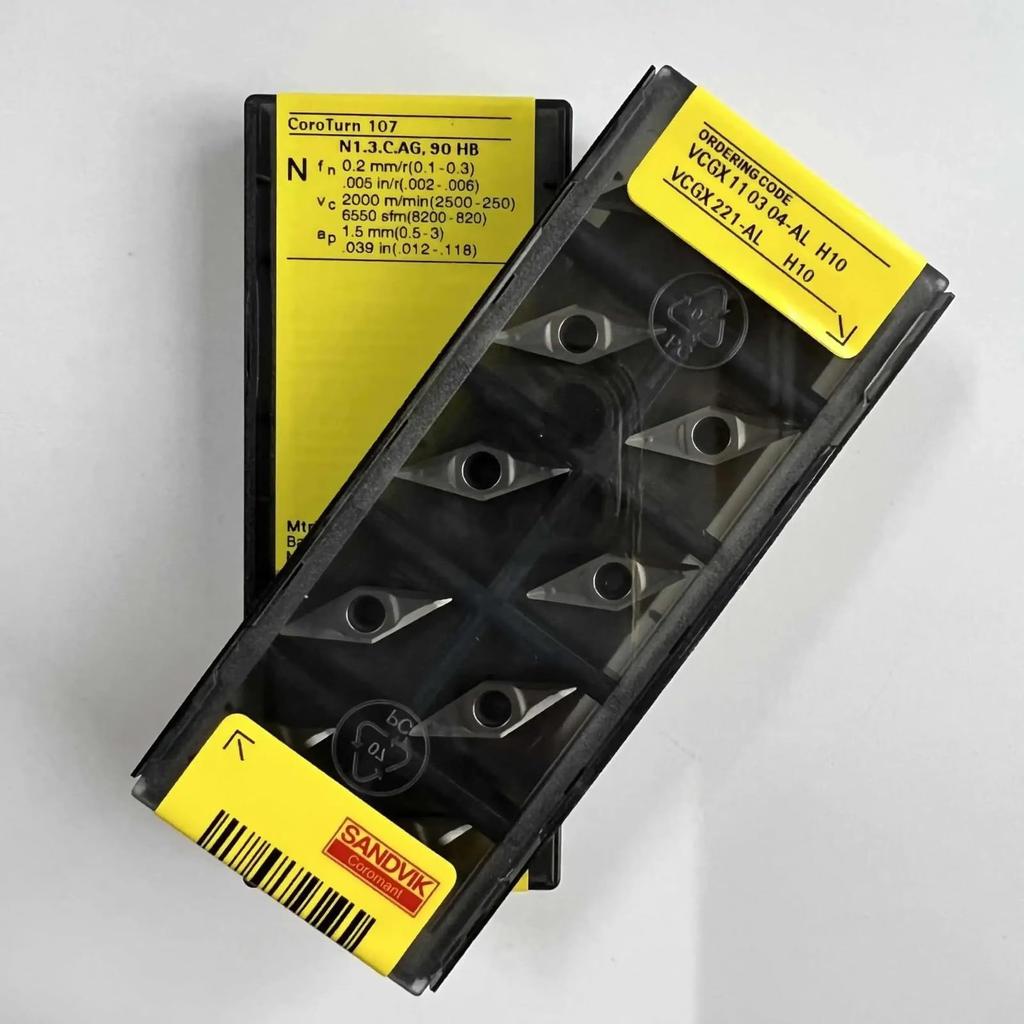 Original Sandvik / VCGX110304-AL H10 /Carbide CNC Blade 10 PCS