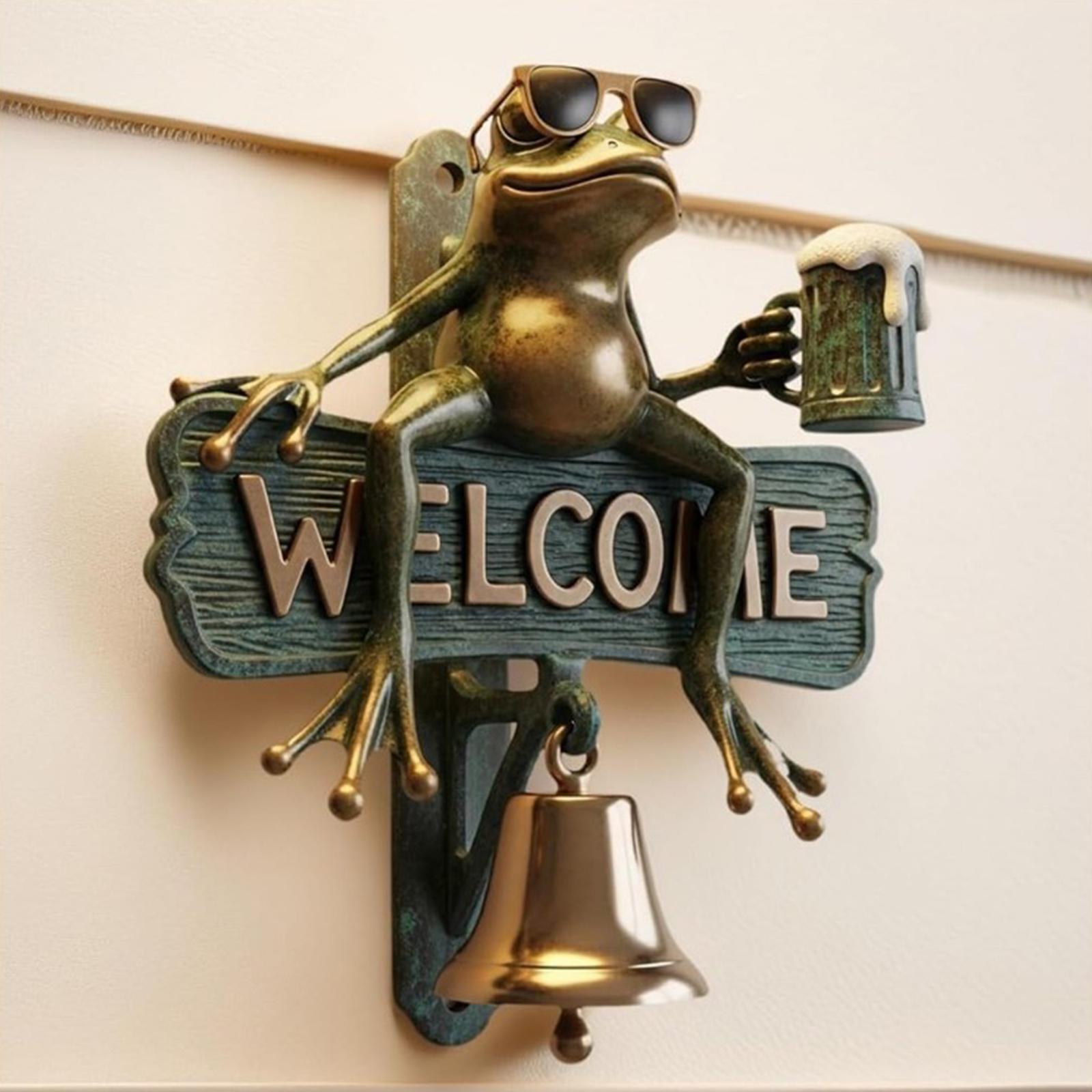 

Приветственный дверной звонок, Уличные колокольчики, Металлическое садовое украшение, Подарочные таблички для украшения стен, Дверной звонок, который звонит при открытии двери, Уличный Баси One Size