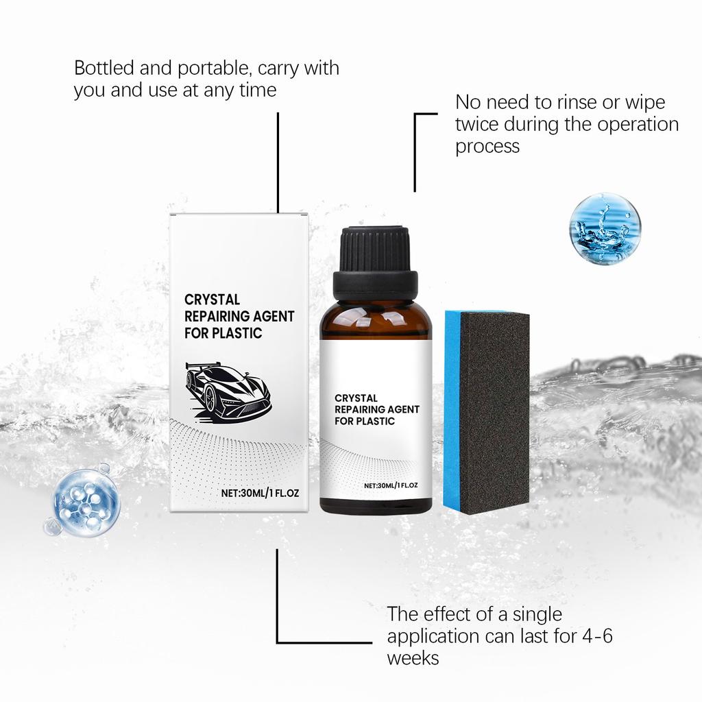 Automotive Plastic Coating Agent, Protective Coating Agent, Plastic Restoration, Gloss Maintenance, Automotive Coating Agent 30ml