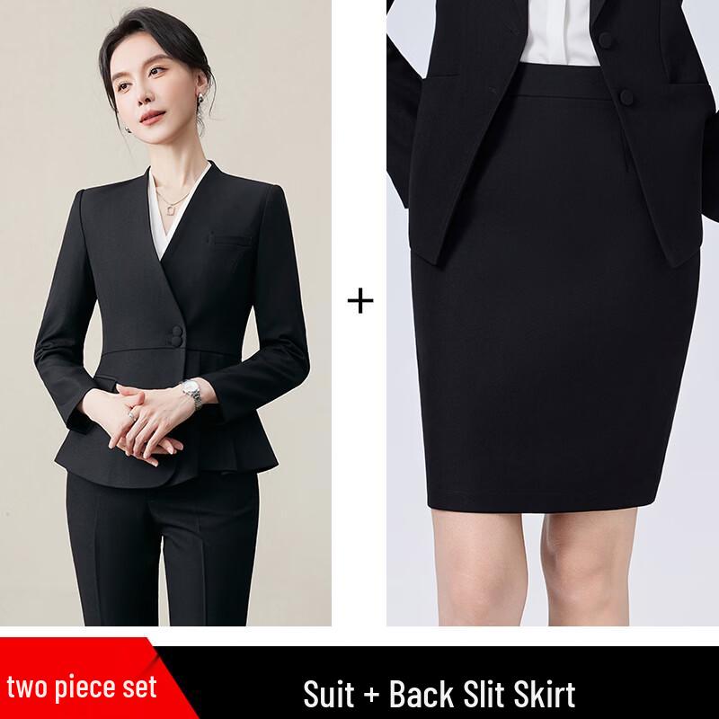 Women's Wrinkle-Free Professional Long-Sleeve Suit Set
