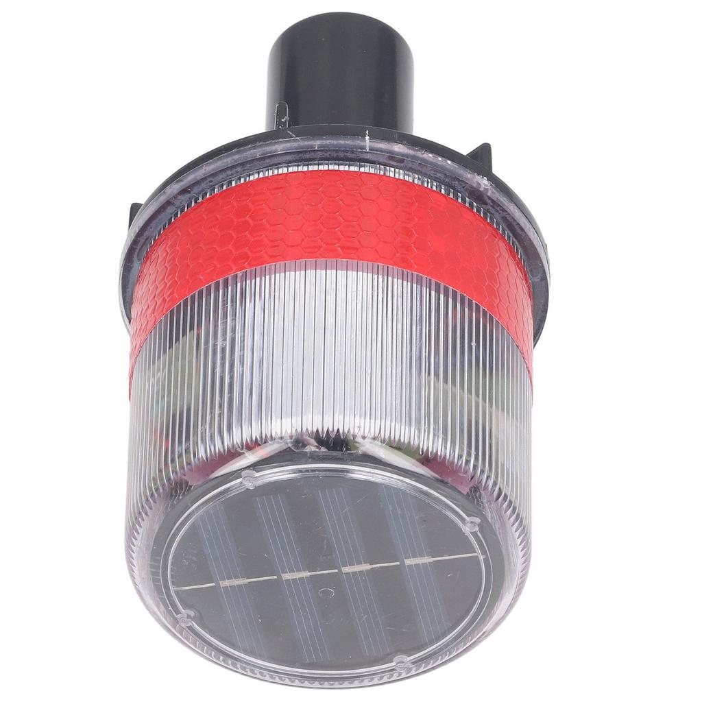 Solar Powered LED Strobe PC Shell Reflective Waterproof Switch Beacon Warning Light Safety Strobe