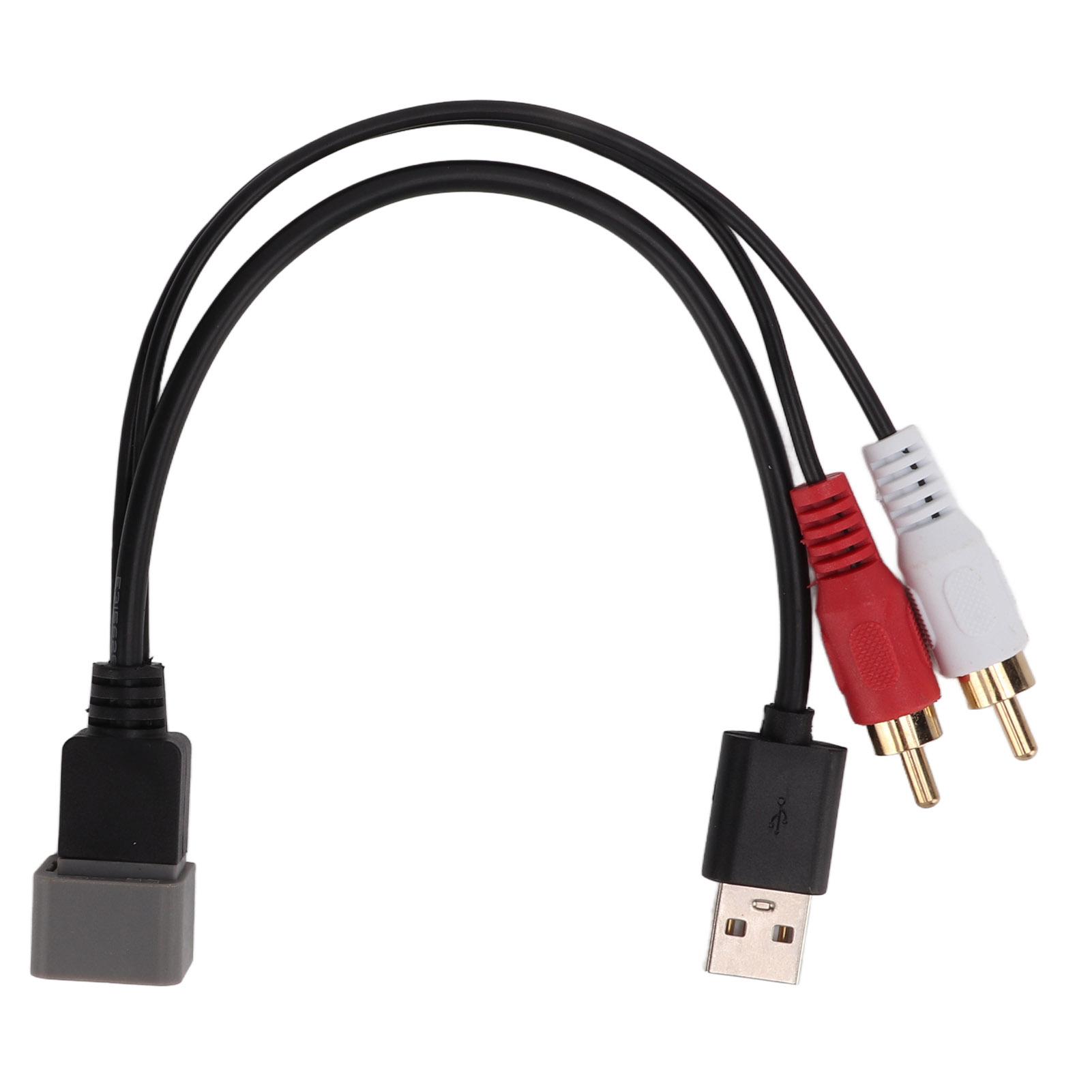 Car Radio Adapter Cable MP3 Input Audio Conversion Auxiliary Cord Replacement for Nissan