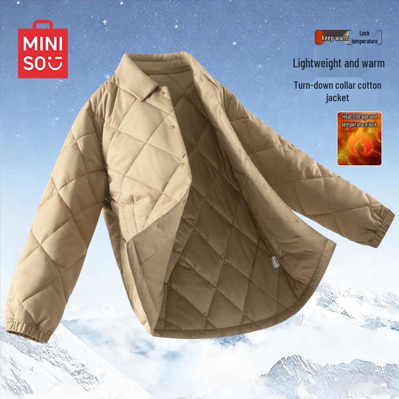 

MINISO Men s Lapel Padded Winter Jacket 3XL