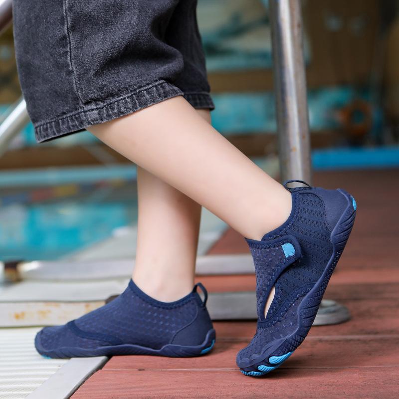 Kids Boys and Girls Hollow Water Shoes Barefoot Quick Dry Non-slip Breathable Comfort Aqua Socks Outdoor Indoor Water Shoes for Beach Swimming Pool
