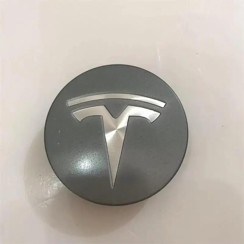 4pcs 56mm Car Wheel Center Hub Decorative Caps for Tesla Model 3 Y S X Badge Wheel Lug Nut Protective Cover