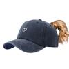 Fashion Washed Old Love Embroidered Ponytail Baseball Cap Women Can Wear Ponytail Braids Outdoor Casual Sun Hat