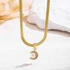 2026 New Moon Pendant Necklace: Elegant, Light Luxury Design for Women - Versatile Clavicle Chain
