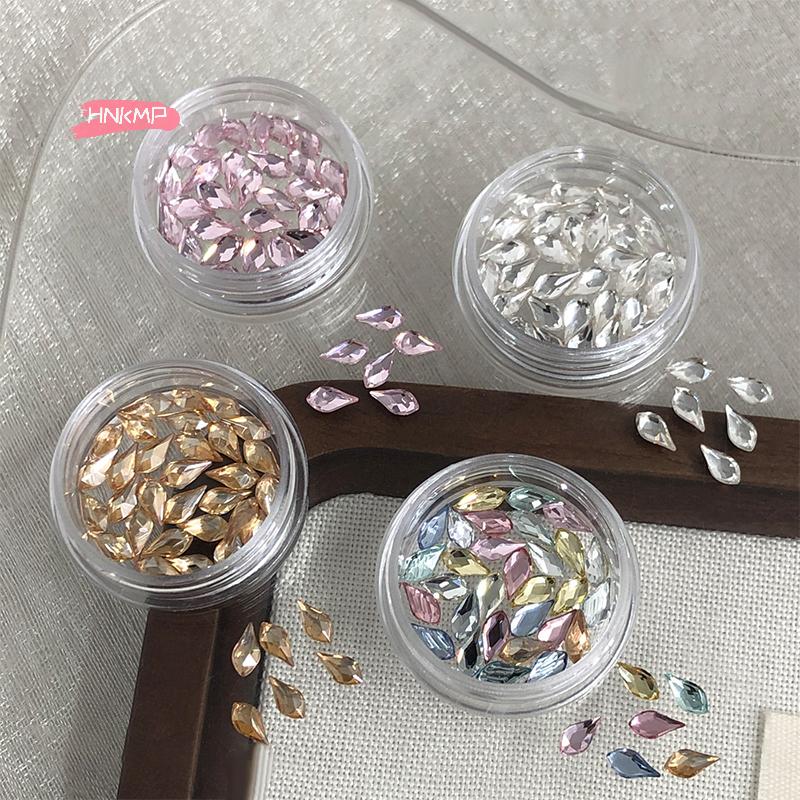 30Pcs Irregular-Shaped Drill Nail Art Rhinestones 3D Crystal Pearl Stones for DIY Manicure Decorations Accessories