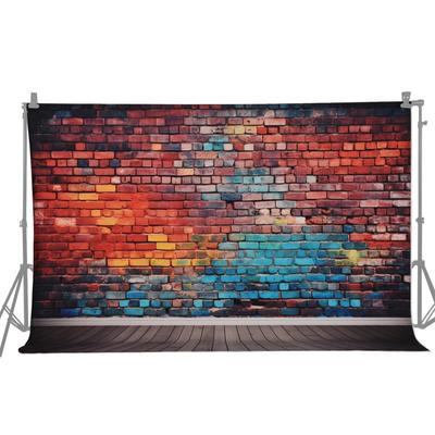 2,1 * 1,5 m / 7 * 5ft Fotografie Hintergrund Portrait Fotografie Hintergründe Bunte Ziegel Wand Foto