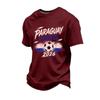 Men's Casual Short Sleeve T-Shirt with Multi- Print Design for Sports Fan Support
