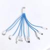 10-in-1 Universelles Multi-Kopf-USB-Ladekabel Schnellladekabel Tragbares Kabel für Handy Ohrhörer Powerbank Outdoor-Nutzung