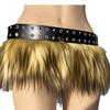 Fur Tassel Belt, Fur Punk Belt, Punk Style Double Exhaust Eye Belt, Men's and Women's Belts