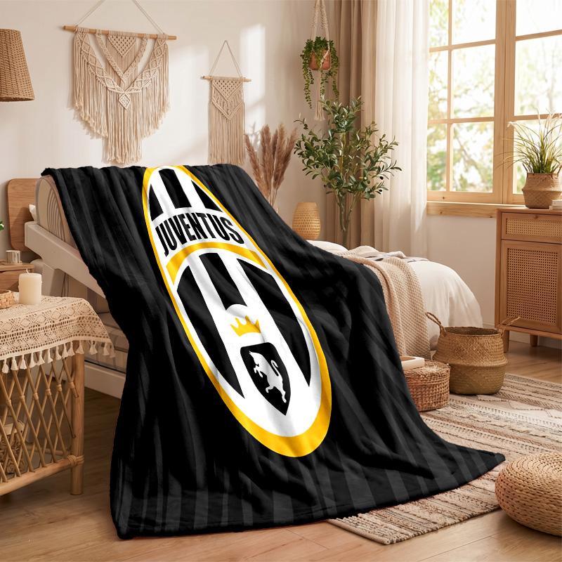 Juventus FC Print Flannel Blanket Soft Warm Sofa Bed Throw Blanket For Home Office Bedroom