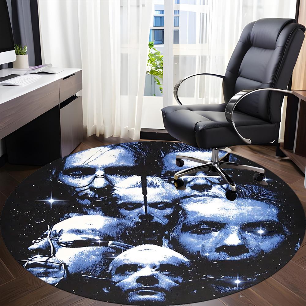 1pc Rammstein Carpet, Round Non-Slip Durable Large Size Office Carpet, Suitable for Office,yy250908064