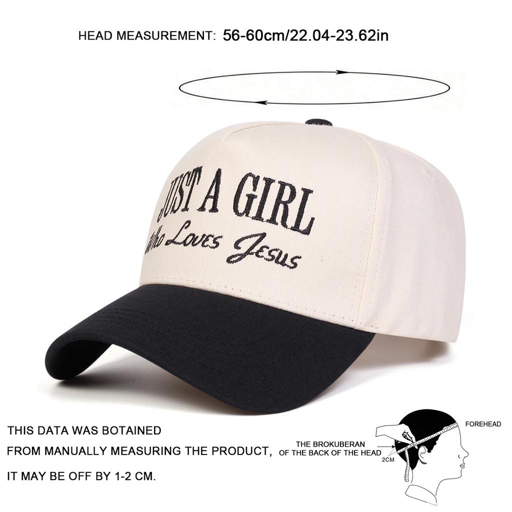 Baseball Stitching Embroidered Jesus Loves Who Girl A Just Neutral Gender Women Men For Caps Spring Autumn Outdoor Adjustable Casual Hats
