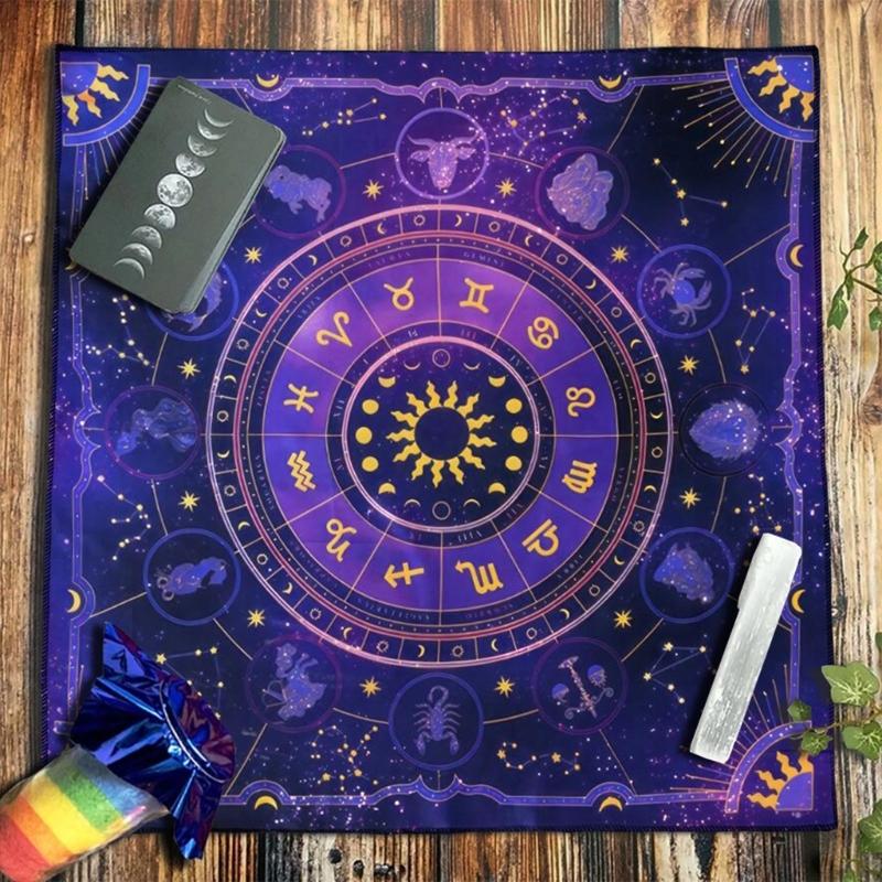 Square Altar Board Game Cards Pad Rune Table Cloth Metaphysical Board Game Mat