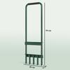 Manual Lawn Aerator, 5 Hollow Prongs, Non-Slip Handle, Dark Green