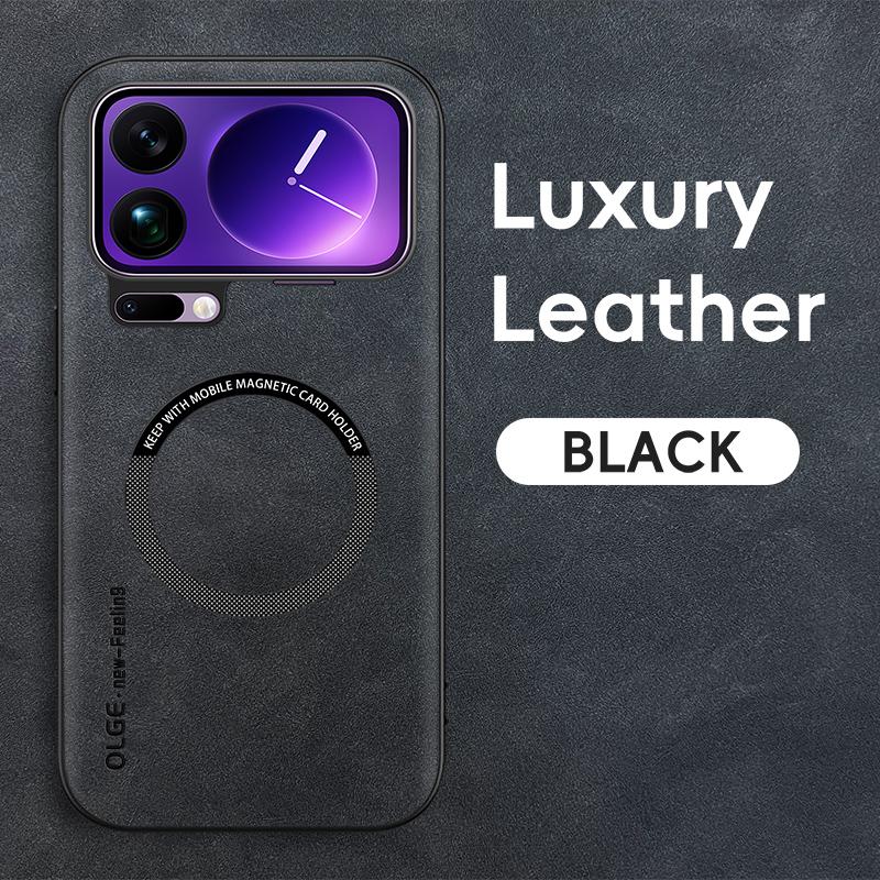 Retro Leather Soft Case for Xiaomi 17 Pro Max 15T 15 14T 14 13T 13 12T 12 11T 11 Pro Lite Magnetic Wireless Charging Back Cover