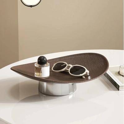Neuer Light Luxury Stil Obstschale Mehrzweck Schreibtisch Schmuck Aromatherapie Aufbewahrungsschale Ovales Tablett Küche