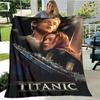 Coperta stampata Titanic Leonardo DiCaprio Coperta calda morbida e confortevole per casa viaggio letto coperta da picnic regalo di compleanno