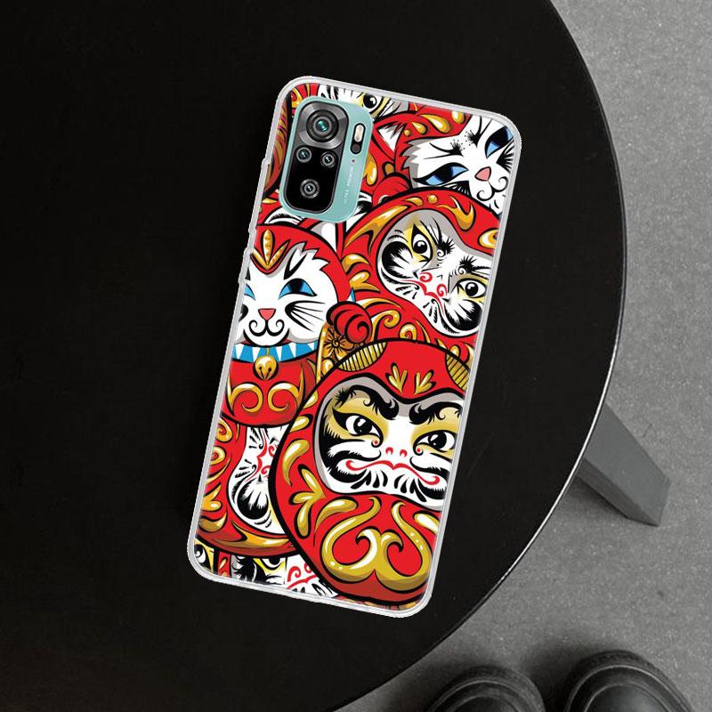 Japanese Daruma Phone Case Cover for Xiaomi Redmi Note 15 14 13 12 11 Pro Plus 14S 12S 11S 11T 11E 10S 10 Customized Fundas Redm
