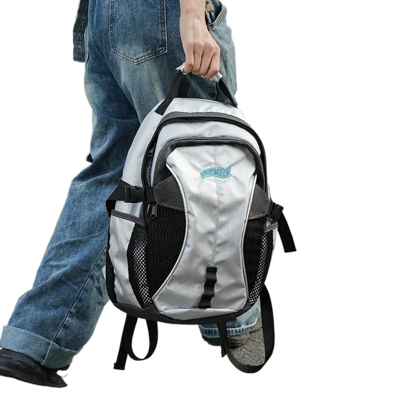 

Fashionable Solid Color Oxford Women s Backpack 2026 New Hot Selling Commuting Backpack Youth School Bag Versatile Women s Bag серебряный