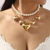 Hot-selling Fresh Love Pearl Beaded Necklace Women, Elegant Temperament Niche Versatile Collarbone Chain