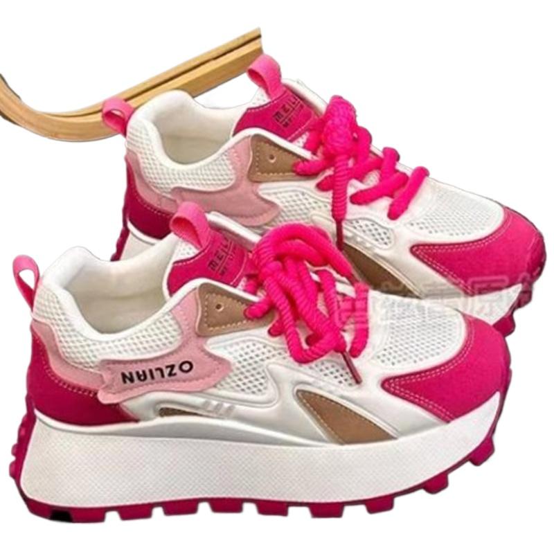 New Shallow Mouth Single Shoe Platform Mid Heel Pumps Women's Vulcanize Shoes Flats Shoes Women's Sneakers