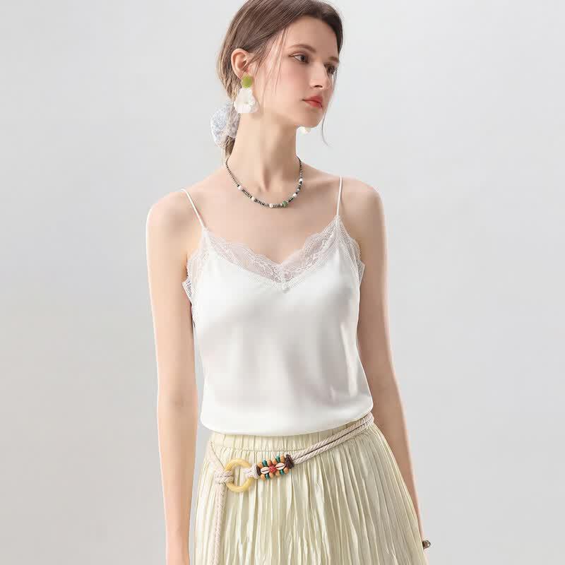 Snowforte Silk Lace Camisole L белый