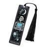 Colorful Skeleton The Reader Stainless Steel Tassel Bookmark, a Birthday and Christmas Reading Gift for Book Fans, Lovers, and F