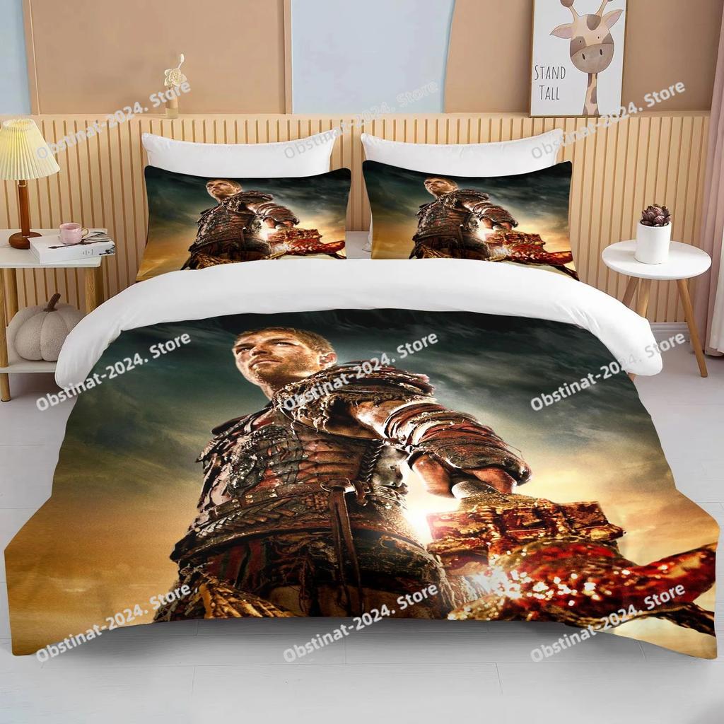 Antikes Rom Gladiator Bettwäscheset Bettbezug Krieger Krieger Einzelbett Twin Full Queen Erwachsenenhaushalt Bett Drei-Teile-Set
