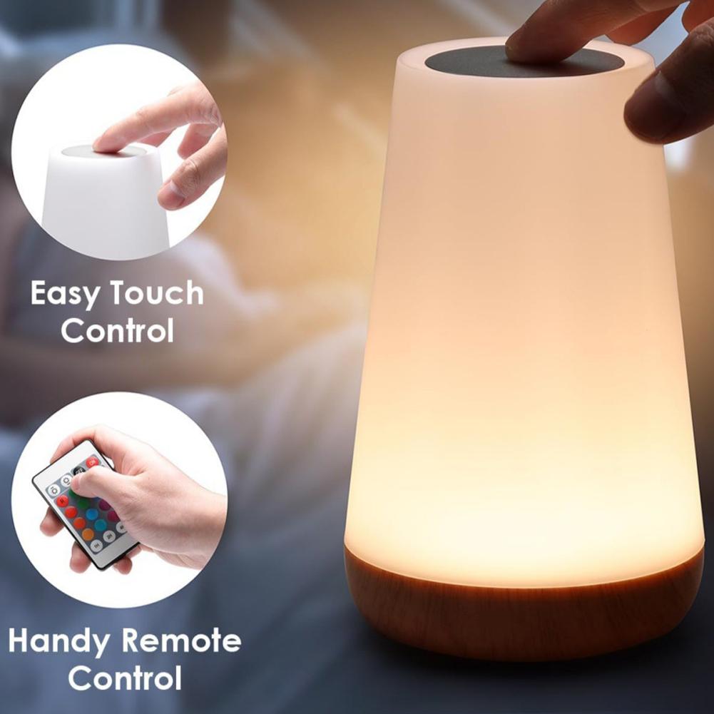 Touch Night Lamp LED Lamp Touch Control Switch USB Rechargeable 13 Colors Lights Bedroom Portable Table Bedside Night Lamp