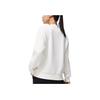 Li Ning Fitness Series Solid Color Casual Crew Neck Warm Pullover Sweatshirt Women Sweatshirt Champagne-White AWDT782-3