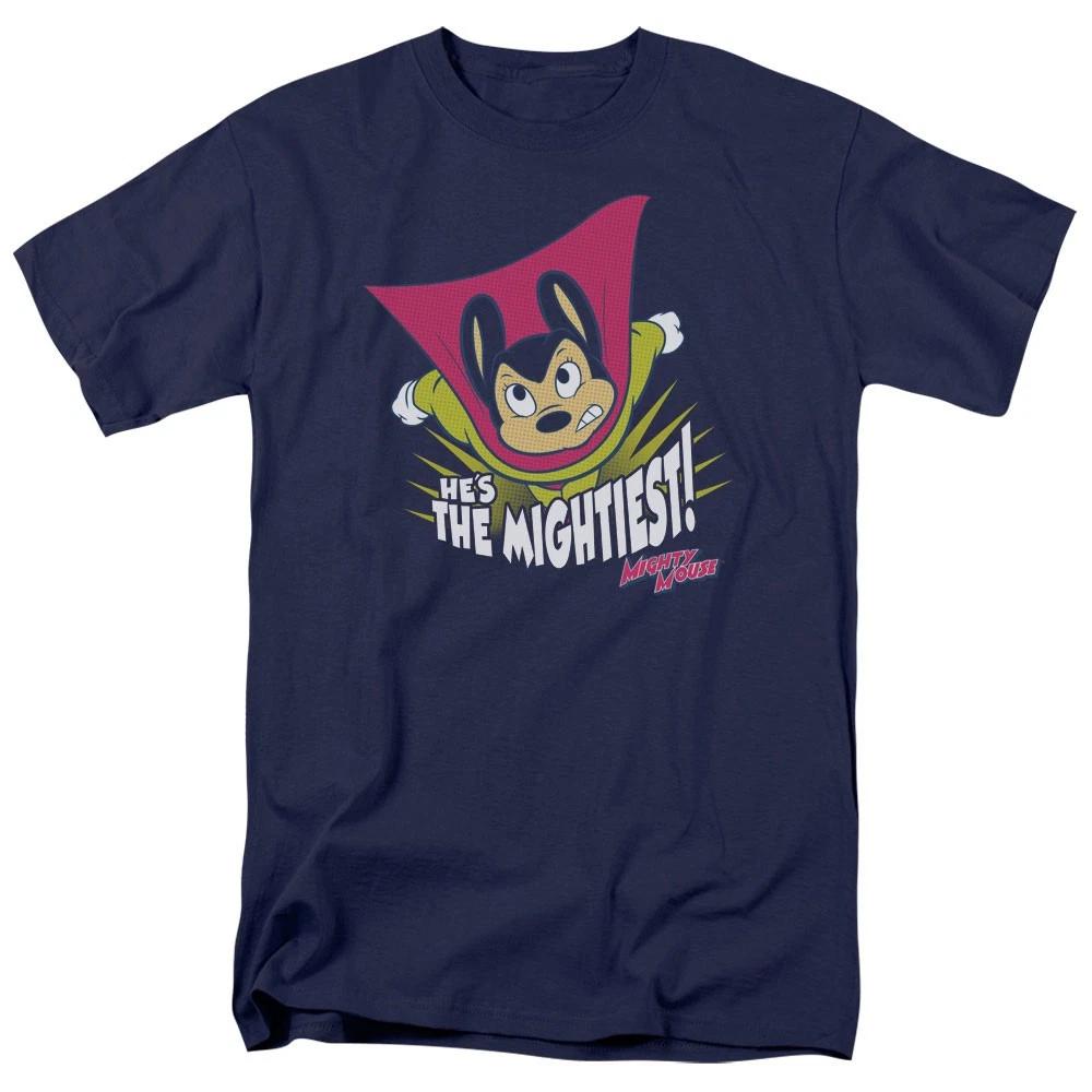 Mighty Mouse - The Mightiest - Unisex Short Sleeve Children s T-shirt - Blue 130