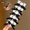 5Pcs Women's Style, Fashionable and Cute, Black Bow Hair Tie, Suitable for Daily Use, Recommended Gift Hair Accessories