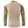 Men Tactics Camouflage Long-Sleeve Beefy Muscle Basic Solid Blouse Tee Shirt Top