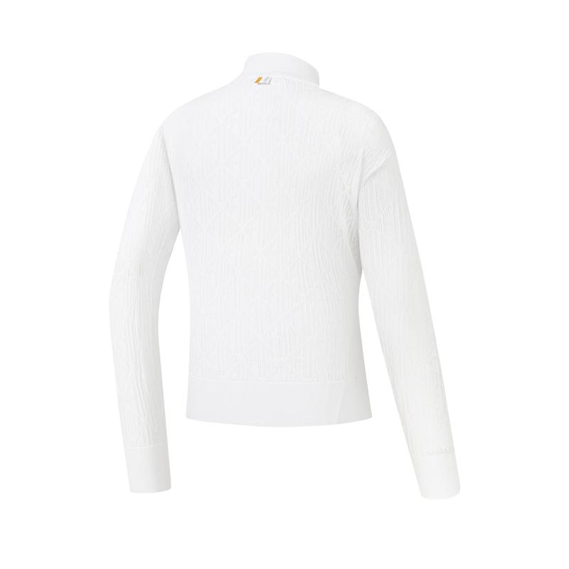 FILA Golf Series Diamond Jacquard Versatile Two-Piece Knit Set Women tops Jade-White A11W635402FWT