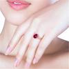 Dazzling 2-Carat Pigeon Blood Red Tourmaline Ring with Elegant Pave Diamonds