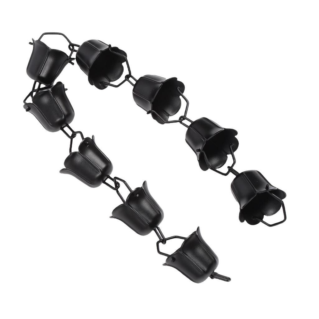 Rain Chain 3.3ft Decorative Rain Catch  Chain for Gutt s Outside Rain Gutt  Downspout Aluminum Alloy Black