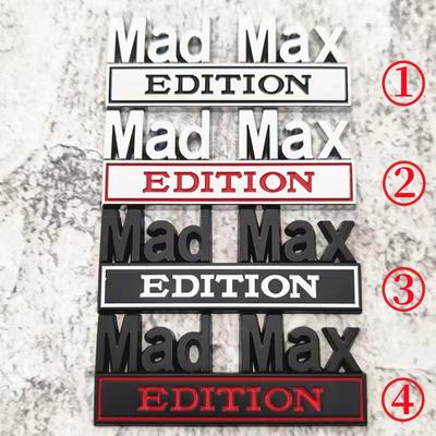 Adesivo de estilo de carro 3D Metal Chrome Mad Max Edition Emblema Decalques Acessórios para automóveis